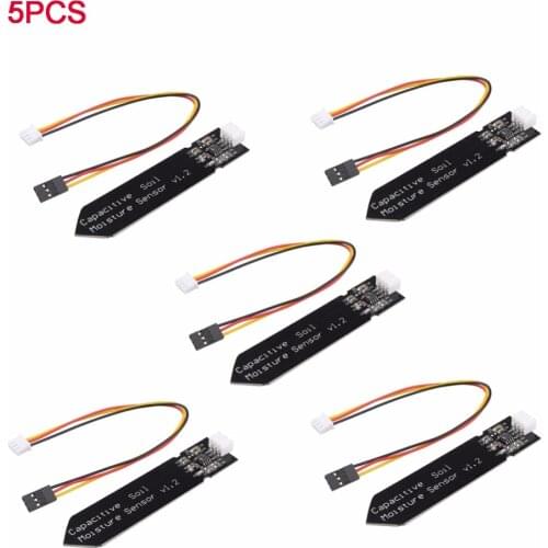 5pcs Capacitive Analog Soil Moisture Sensor Corrosion Resistant With Gravity 3-Pin Interface for Arduino Raspberry pi FZ3107
