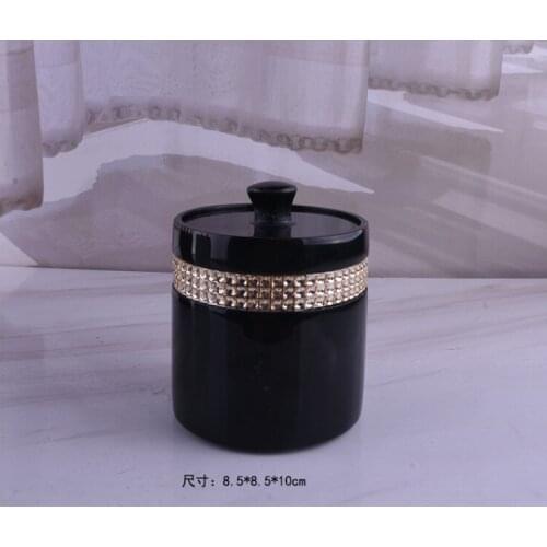 European High-grade Cotton Swab Box Bathroom Toothpick Box Holder Makeup Cotton Swab Storage Container Organizer