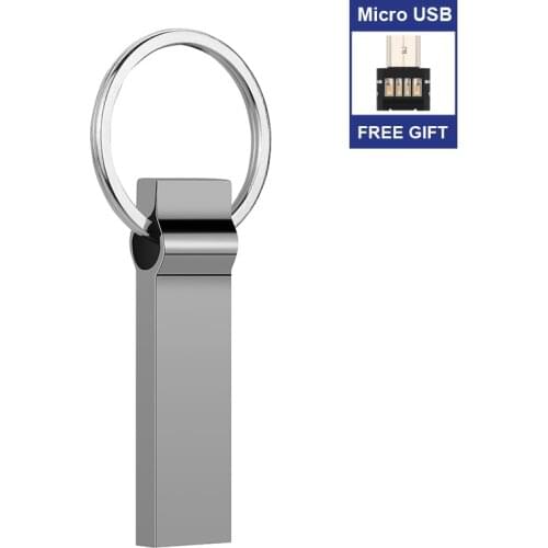 USB Flash Drive 32GB Cool Pendrive Metal 64GB Pen Drive 16GB USB Flash Drive high speed 128gb 256gb Free type c or micro adapter