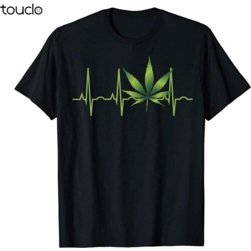 Weed Shirts for Men & Women Marijuana Leaf Heartbeat Gift T-Shirt