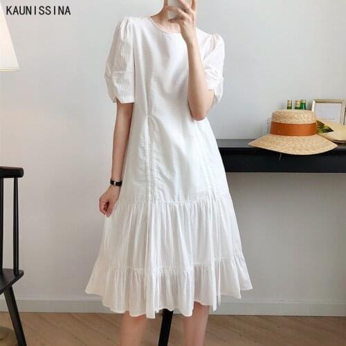 KAUNISSINA White Summer Dresses