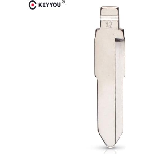 KEYYOU New Metal Uncut Flip KD Remote Car Key Blade Type #12 For ISUZU Key Blade