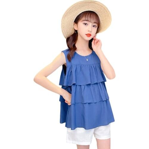 Kids Clothes Girls Vest + Short Girls Outfits Summer Girls Sets Clothing Casual Style Childrens Clothes Girl