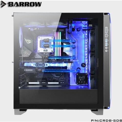 Barrow Water Cooling Kits CRDB-SDB,Waterway Boards for COUGAR DarkBlader Case, for Intel CPU Water Block&Single GPU Building