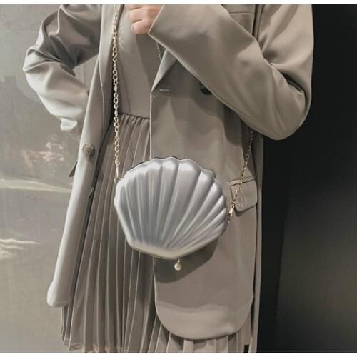 Fashion Women Bags 2021 New Trend Messenger Bag Wild Shell Bag PVC Solid Color Shoulder Bag 8 Colors To Choose From