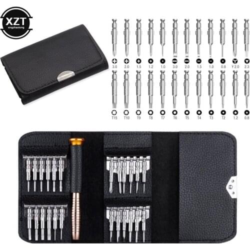 Leather Case 25 In 1 Torx Screwdriver Set Mobile Phone Repair Tool Kit Multitool Hand Tools For Iphone Watch Tablet PC