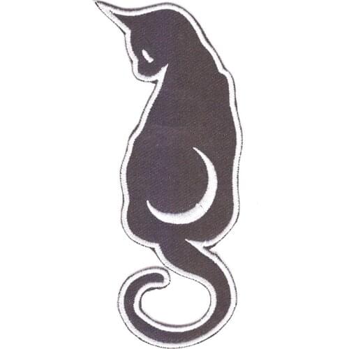 New trend patch Satanic Black Cat Moon Halloween Witchcraft Evil Sew On Patch Iron On Patches