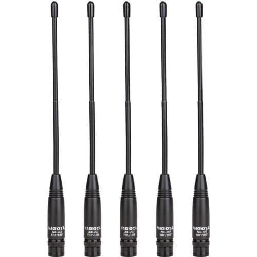 5pcs New Nagoya NA-701 BNC UHF/VHF Dual Band flexible whip handheld Antenna NA701 For ICOM Yeasu Kenwood Walkie Talkie Radios