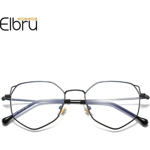 Elbru 2021 Cat Ear Irregular Myopic Glasses Ultralight HD Anti Blue Light Clear Lens Short-sighted Eyeglasses Diopters -1.0 -4.0
