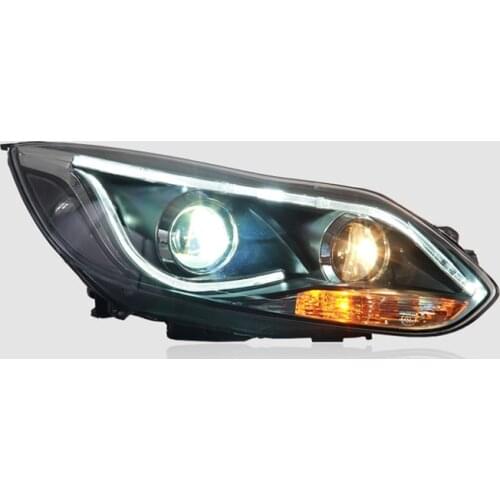 Goodmolds wholesales for Ford Focus head lamps LED Lens with demon eyes Head lights 2012-2015 for Ford Focus