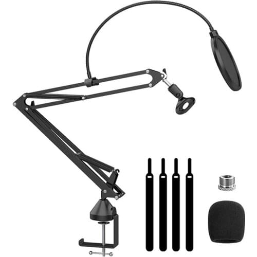 Microphone Scissor Arm Stand Bm800 Holder Tripod Microphone Stand With Spider Cantilever Bracket Universal Shock Mount