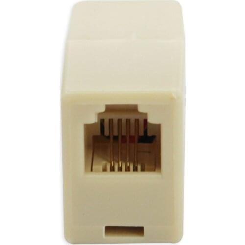 Network straight through RJ11 Splitter Telephone Line Modem Adapter Linker 4P4C Telephone lines