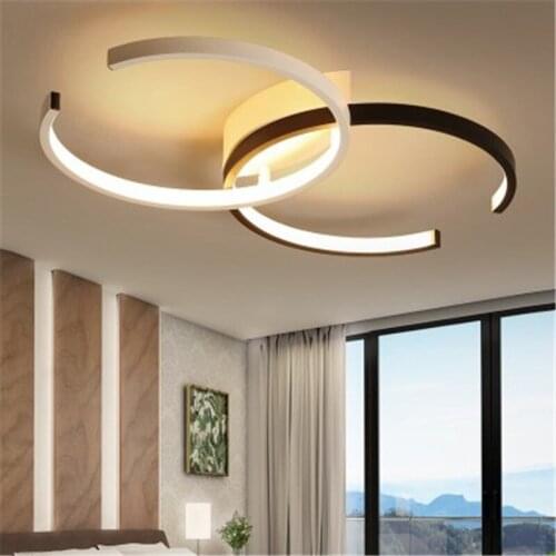 Nordic Minimalist Style Led Ceiling Lamp Creative Art Double Circle Design Living Room Bedroom Coffee Acrylic Ceiling Lighting
