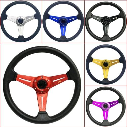 14inch 345mm Car Sport Steering Wheel PU Drift Rally Racing Steering Wheels Universal Multiple Colour Red Blue Black Yellow etc