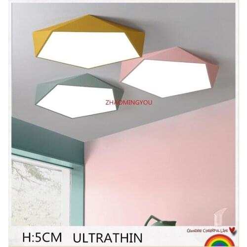 18W 24W 36W 48W 5cm Ultra Thin Color Geometry LED Ceiling Lamp High Brightness Ceiling Lamp