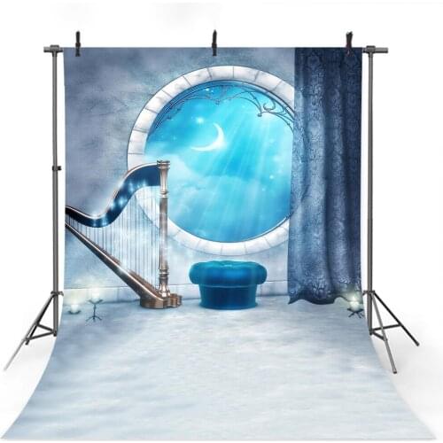 Mehofoto Vinyl Photographic Backdrops for Photo Studio Moon Blue Sky Curtain Photo Background Supplies Props Photophone