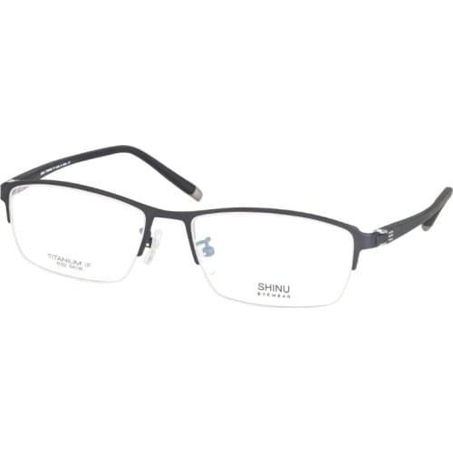 SHINU Womens glasses pure titanium optical frame half fram high quality titanium frame reading glasses blue light glasses 6152