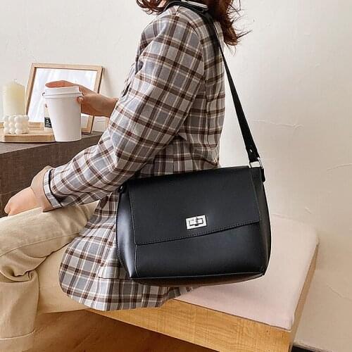 Women Shoulder Bags Small Satchel Simple Design Female Crossbody Bag Soft PU Leather Flap Bag Messenger Bags Sac Femme