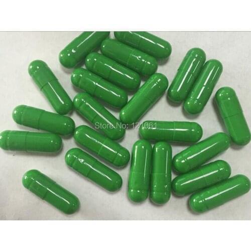 0# 1,000pcs! Many kinds of Green-Green colored empty capsules size 0!(Joined or seperated capsule available)