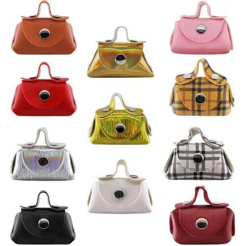 1/6 BJD Accessories Lady Leather Bag For Barbie Doll Blythe Handbag Dollhouse Shopping Purse Kids & Baby DIY Toys for Girl Gifts