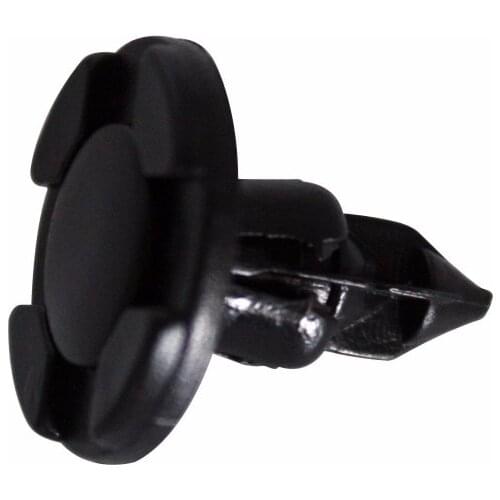 100pcs 8mm Dia Hole Black Plastic Push Fastener Rivets Clips Auto Bumper Clip for Car Automobile