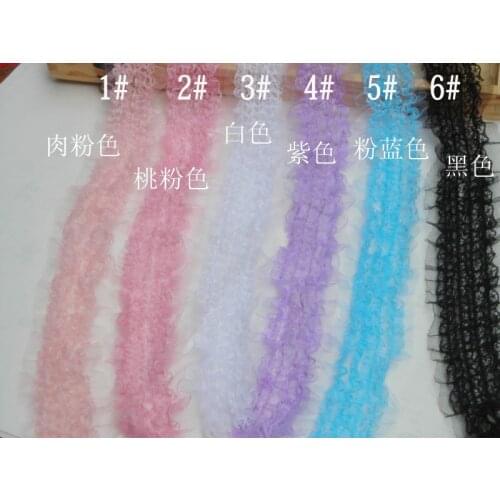 3meters/lot 5cm wide Multi colors options ellastic fold lace trim dress/shirt decoration accessories SC262
