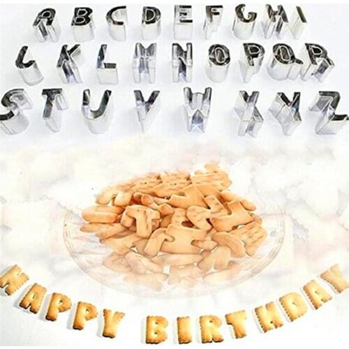 37 PCs/ Set DIY Cake Decorating Mold Alphabet Letter Number Fondant Icing Cutter Set Chocolate Mould Home Kitchen Baking Tools