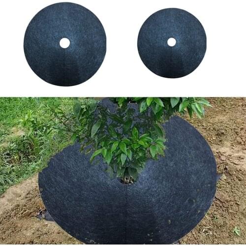 4Pcs Weeding Cloth Covering Ring Made Of Nonwovens For Tree Vegetable Garden Diameter Protection Mat Ecological Control Cloth