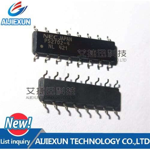 5PCS PS2702-4 SOP16 HIGH ISOLATION VOLTAGE DARLINGTON TRANSISTOR SOP MULTI PHOTOCOUPLER SERIES in stock 100% New and original