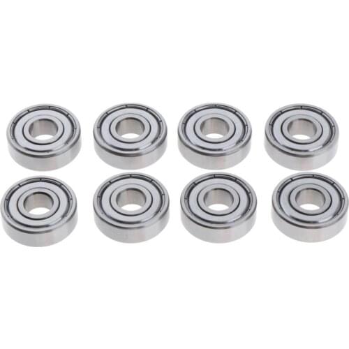 8 Pieces ABEC-7 Skateboard Longboard Bearing High Speed 608Z Ball Bearings for Inline & Roller Skate Scooter Chrome/Carbon Steel