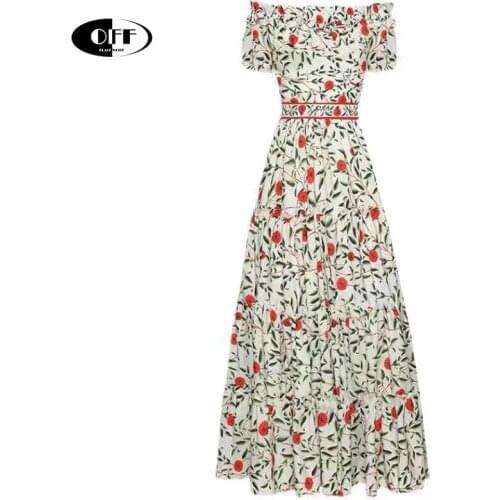 Designer Party Evening Midi-long Dresses For Women zevity traf beach chic slash collar elegant dress vestidos festival clothing