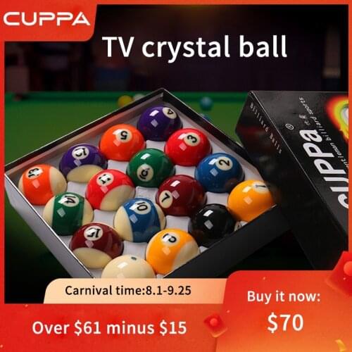 Cuppa High Resin American Billiards Cue Standard Black Eight Ball Crystal Ball TV Billiards Ball