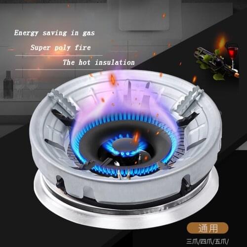 Energy Saving Stainless Iron Gather Fire Ring Reducer Cooker Pot Holder Windproof Accessories Gas Stove Cover Easy Installation