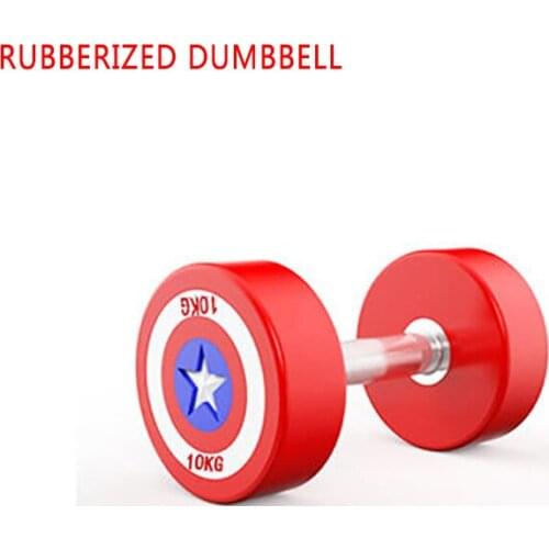 Dumbbell Round Head Unisex Fitness Comprehensive Training Rubber Non-slip Grip Environmental Protection Material Wear-resistant