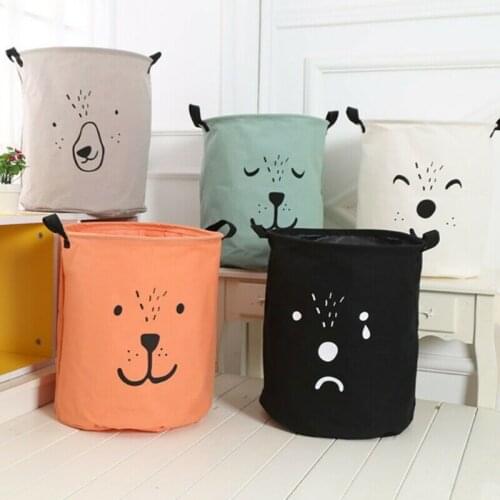 Baby Laundry Basket Foldable Toy Storage Bucket Picnic Dirty Clothes Basket Box Canvas Organizer Laundry Hamper