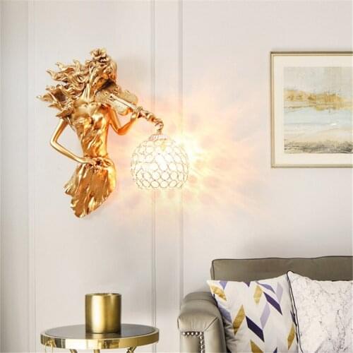Nordic retro creative luxury wall lamp living room bedroom bedside lamp LOFT home decoration corridor aisle wall sconce lighting