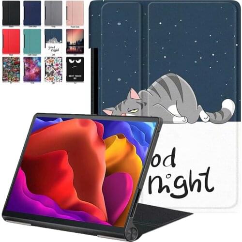 PU Leather Magnetic Smart Cover Funda for Lenovo Yoga Smart Pad Pro 13 Inch YT-K606F Case for Lenovo Yoga Smart Case 2021