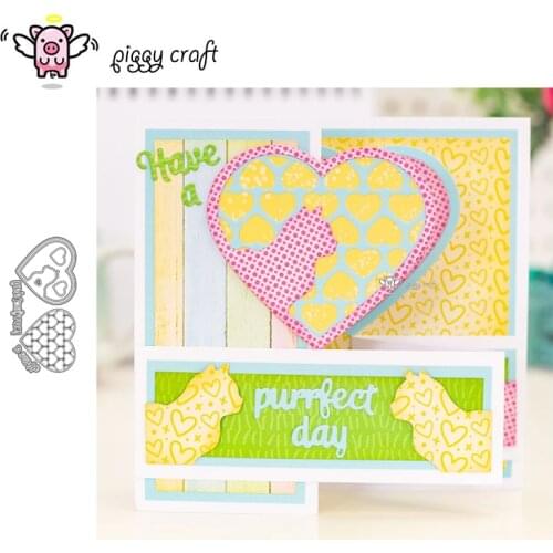 Piggy Craft metal cutting dies cut die mold Cat letters heart frame Scrapbook paper craft knife mould blade punch stencils dies