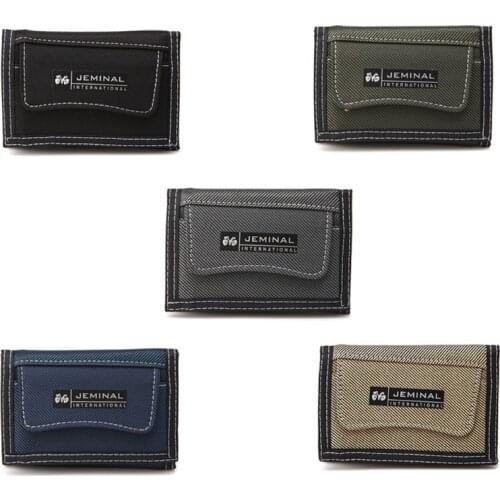 THINKTHENDO New Men Canvas Wallet Short Design Pocket Zipper Coin Purse Credit Card ID Holder