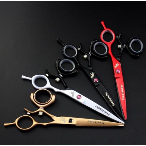 6 Professional Hair Salon Structure Scissors Set Cutting Barber Haircut Thinning Shear Scissors Swivel Thumb Cutting Shears