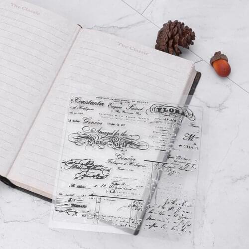 2021 New PVC Transparent Stamp Seal Fancy Font Cute Patterns DIY Scrapbook Photo Album Card Decor English Letters