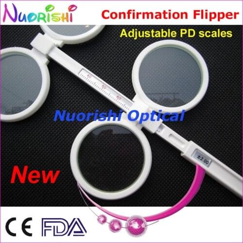 New Adjustable PD Ophthalmic Plastic Confirmation Flipper Test E04-2510 Free Shipping