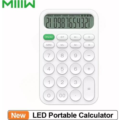 Miiiw Portable Calculator LED 12-digit Display Simple Home Office School Mini Pocket Electronic Calculator
