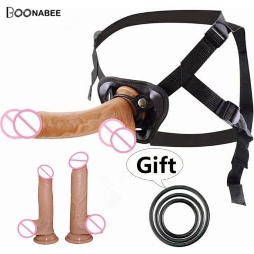 Adjustable Dildo Realistic Strapon Toys for Adults Removable Dildo with Bullet Vibrator Suction Cup Sex Toys for Women Lesbian