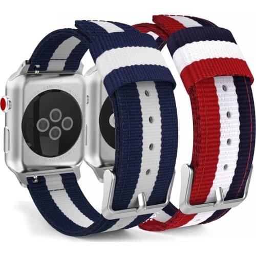 Colorful nylon strap Compatible with Apple watch 6 5 4 SE 44mm 40mm Comfortable bracelet strap for iwatch 3 2 1 42mm 38mm strap