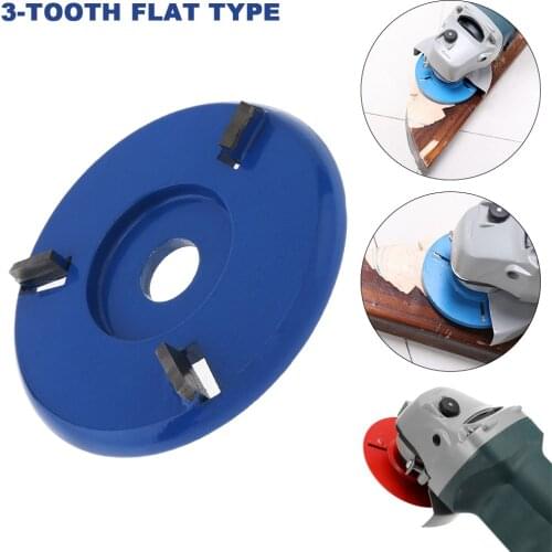 3 Tooth 90mm 16mm Wood Carving Disc Tool Angle Grinder Accessories Milling Cutter Flat Type Fit for Woodworking