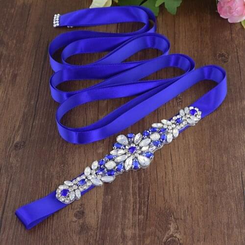 OLOMLB Bridal Belt New Luxury Wedding Dress Belts Many Colors Bridal Belt Rhinestones Crystal Bridal Sash For Wedding Decoratio