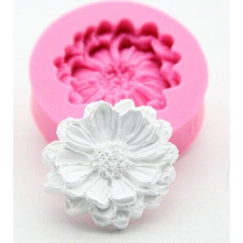 Small daisy Shape Silicone Mold Fondant Chocolate Soap Mould Candy Cake Molds Embossed Sugar Arts Flower DIY Decorating