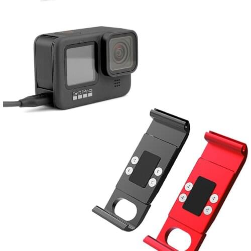 Sport Camera Rechargeable Side Protective Cover Metal for GoPro Hero 9 Sports Camera Dustproof Battery Lid Door Housing Case