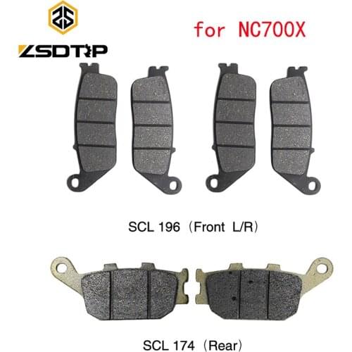ZSDTRP Motorcycle Parts Copper Based Sintered Motor Front & Rear Brake Pads For NC700X 2012 2013 2014 2015 Brake Disk